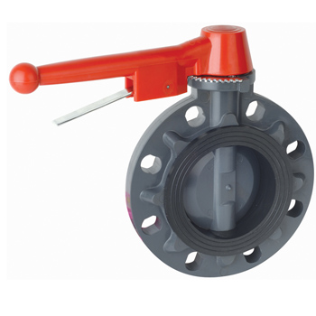 Butterfly valve lever type